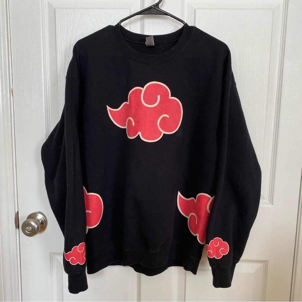Naruto Akatsuki Cloud Crew Neck Sweatshirt — Size Large